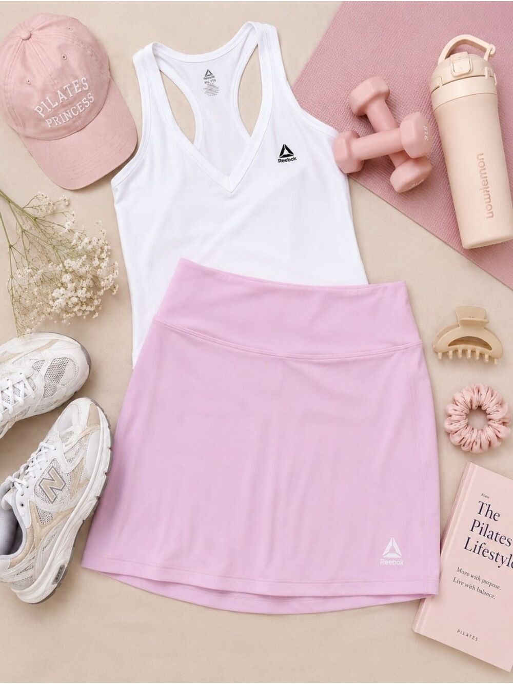 Reebok High Rise Athletic Skort XXL Pink NWOT Pickleball Tennis Golf Pocket - Picture 2 of 11